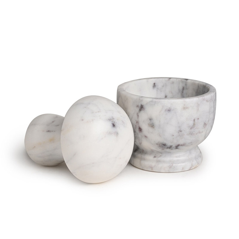 Ensemble de mortier et pilon Gromwell Lady Marble Mushroom