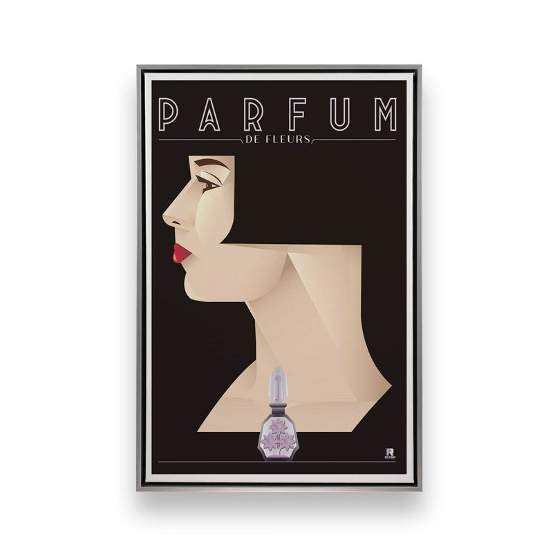 Muse dorée du parfum, Impression encadrée sans passe-partout, H 12,75 po x l 8,75 po, Chrome poli