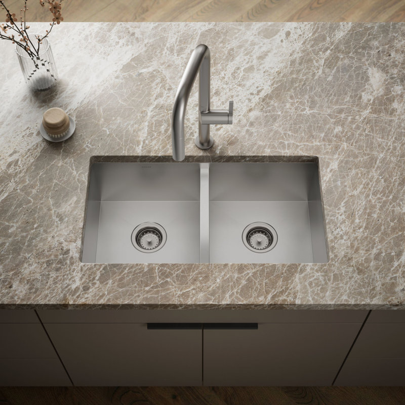 Vault 30-1/2" top-/undermount double-bowl kitchen sink