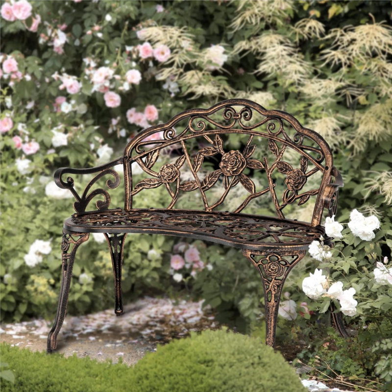 Banc en aluminium Ashilee, Bronze