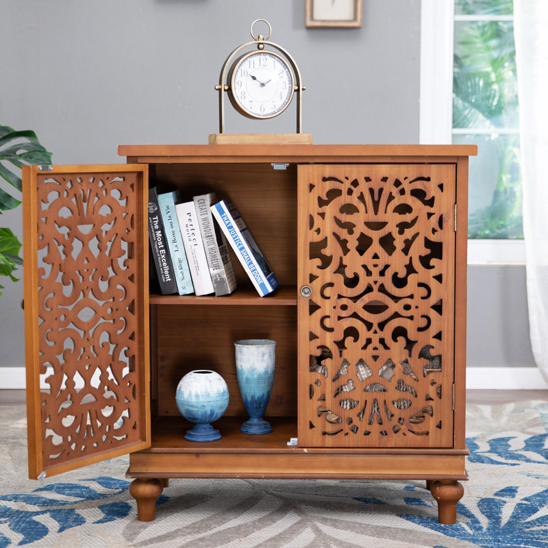 Buffet décoratif 2 portes Ewalt, Brun, H 34,3 po x l 31,5 po x P 15 po