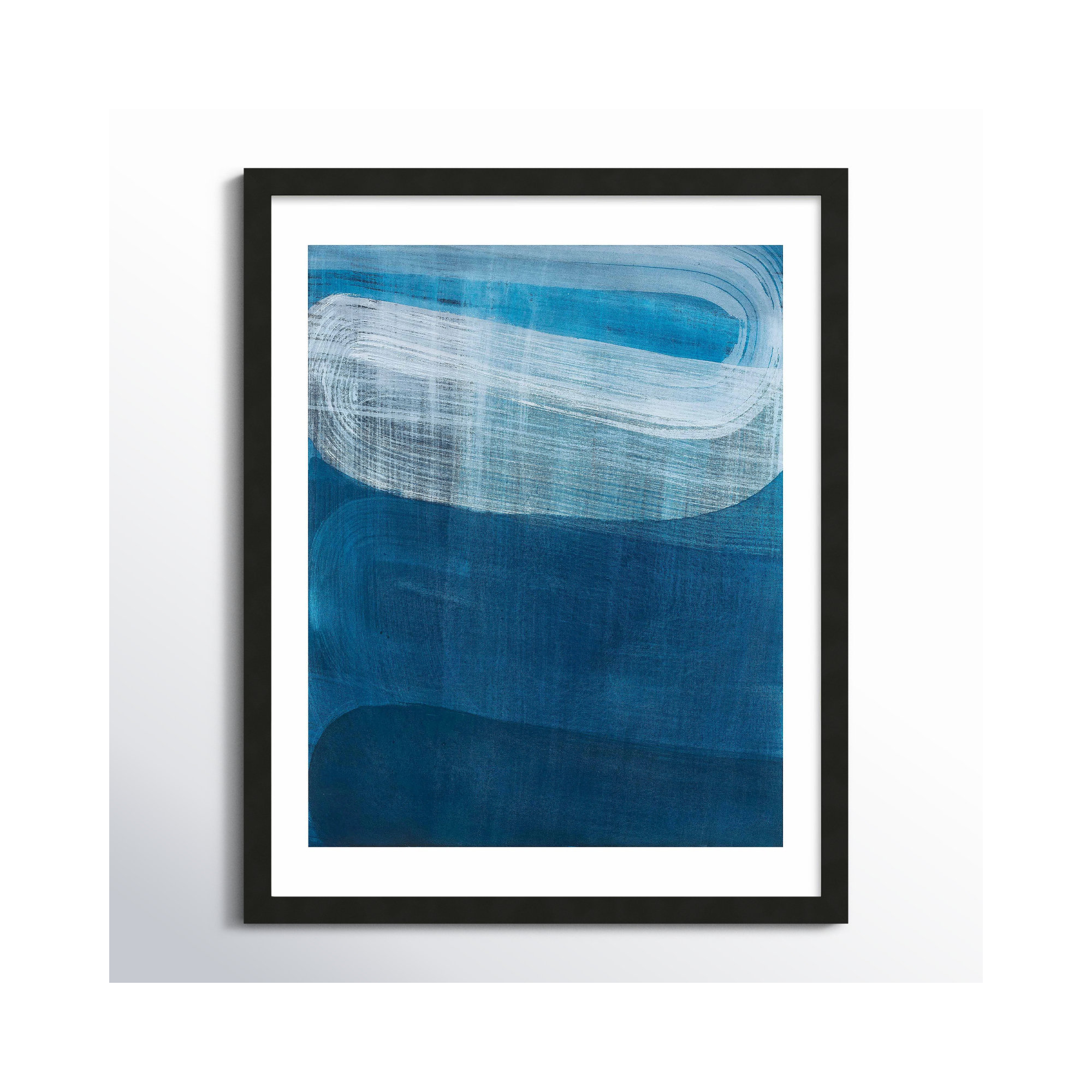 Tidal Blues by Stephanie Dennis, 38" H x 30" W  x 1.25" D, Black