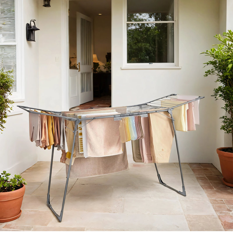 Séchoir à linge pliable, Gris