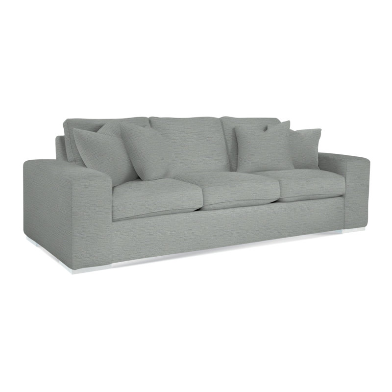Memphis Sofa, Frost White , Brown Geometric, 0456-33