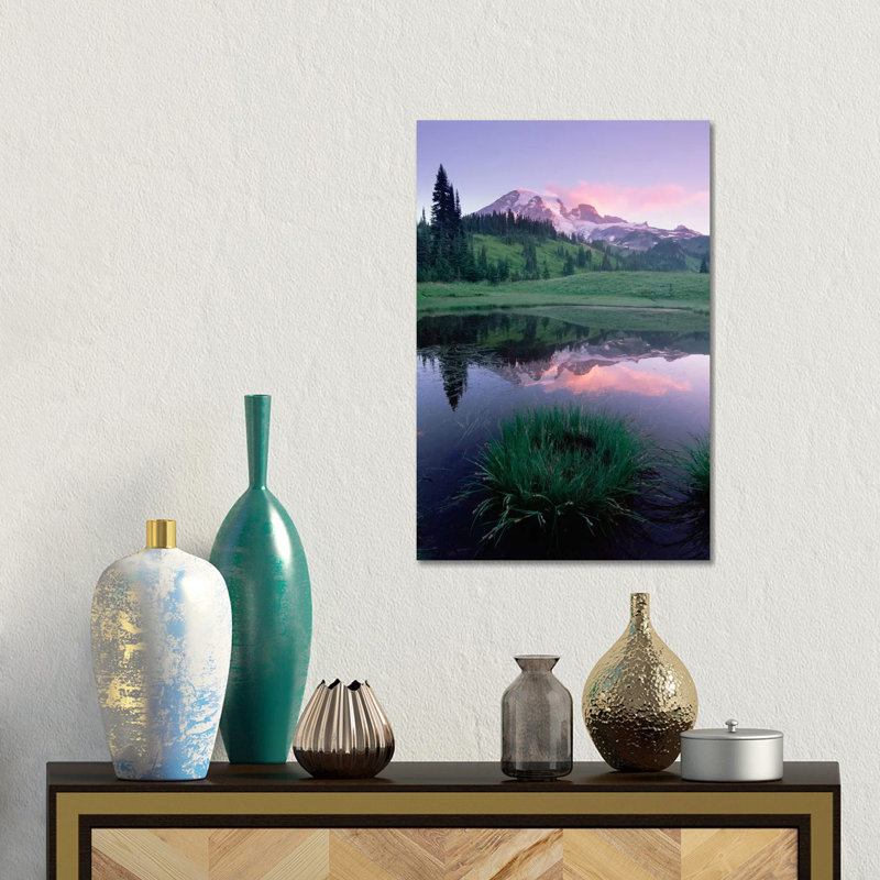 Mt Rainier Reflected In Lake, Mt Rainier National Park, Washington II by Tim Fitzharris - Gallery-Wrapped Canvas Giclée on Canvas
