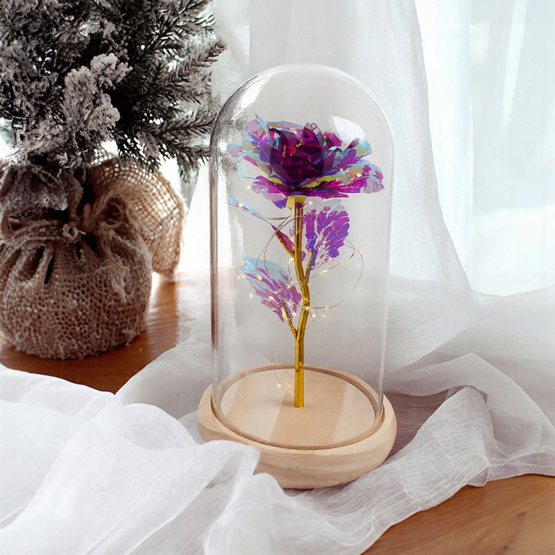 Cloche Or Water Globe, Golden/Purple