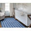 Tapis bleu marine en laine tissé à plat à la main Marlborough-40017451