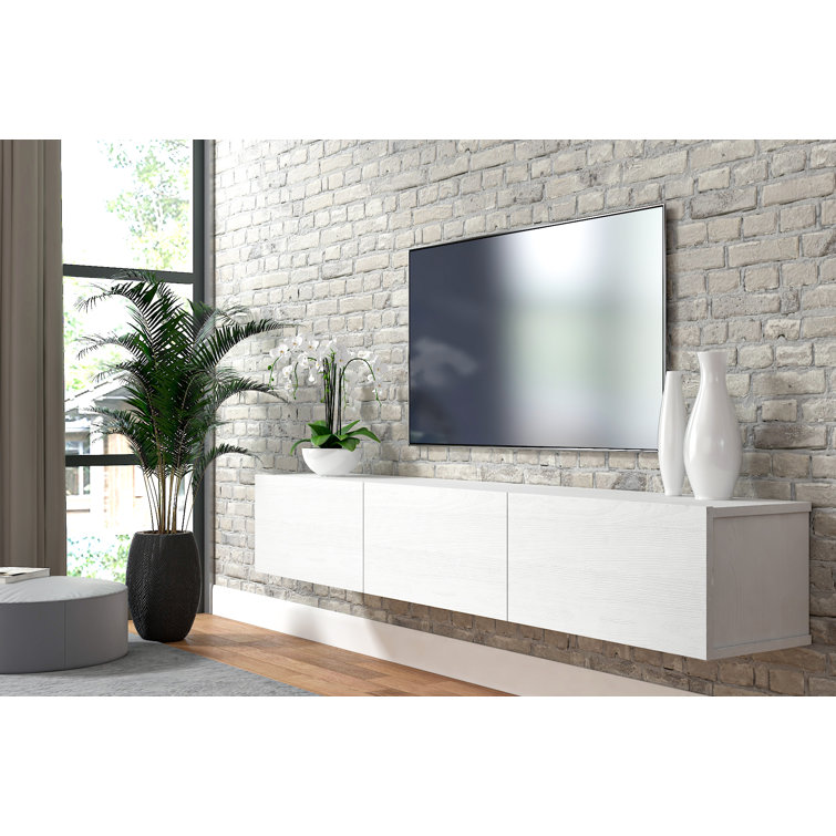 Wrought Studio Ozge Floating Minimalist TV Stand for up to 80 TV Wall  Mounted Media Console & Reviews