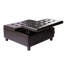 Grande table basse avec repose-pieds capitonné et capitonné avec rangement et dessus carré 35,43 po Ciara-200091324
