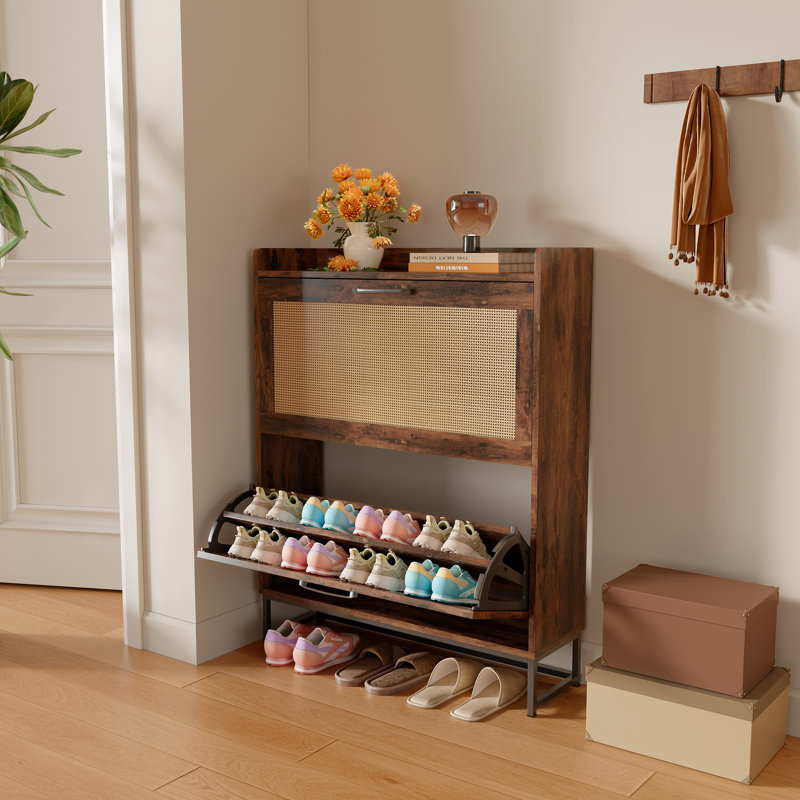 16 Pair Flip Down Shoe Storage