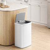 13.2 Gallon Steel Motion Sensor Odor Resistant Trash Can with 15 trash bags