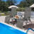 Okelly Outdoor Metal Chaise Lounge