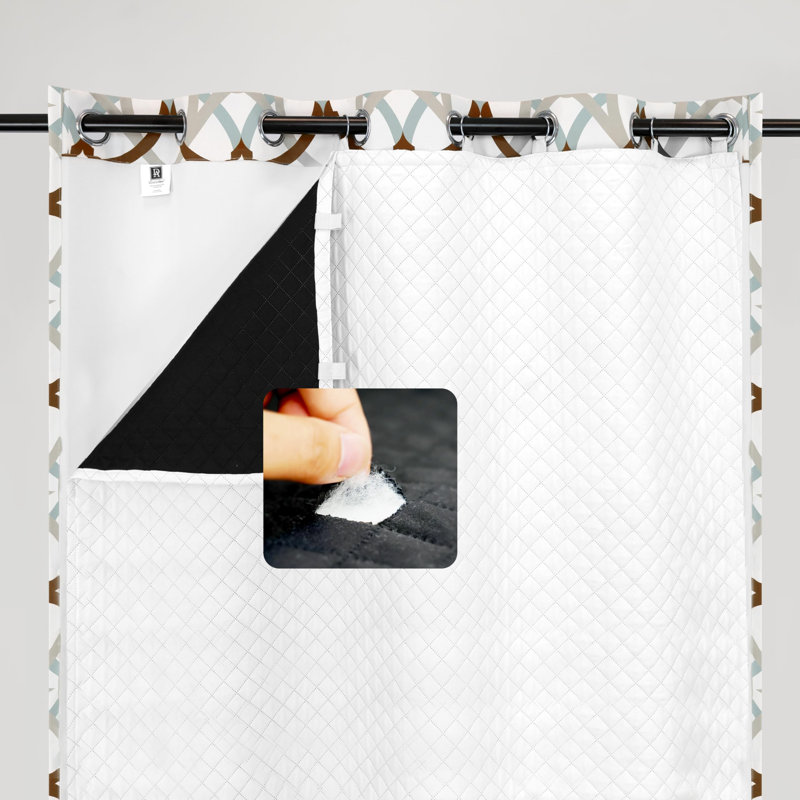 Laraoun 2 Panels  Blackout Thermal Curtain Liner, 50" W x 98" L
