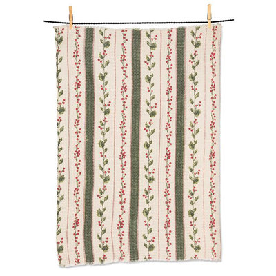 Hollyberry Stripes Kitchen Towel