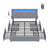 Bed with Adjustable Upholstered Headboard and 4 Drawers, 1 USB Port and 1 Type C Port-1396483559-1396483558