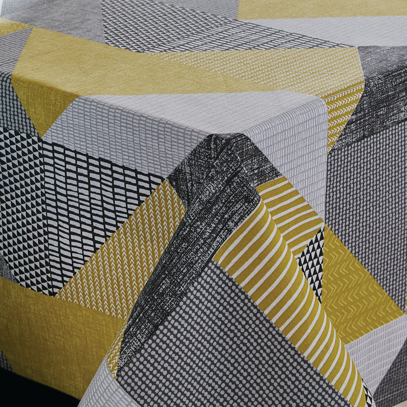 Larsson Geo Table Cloth, Ochre, 137cm W x 178cm L