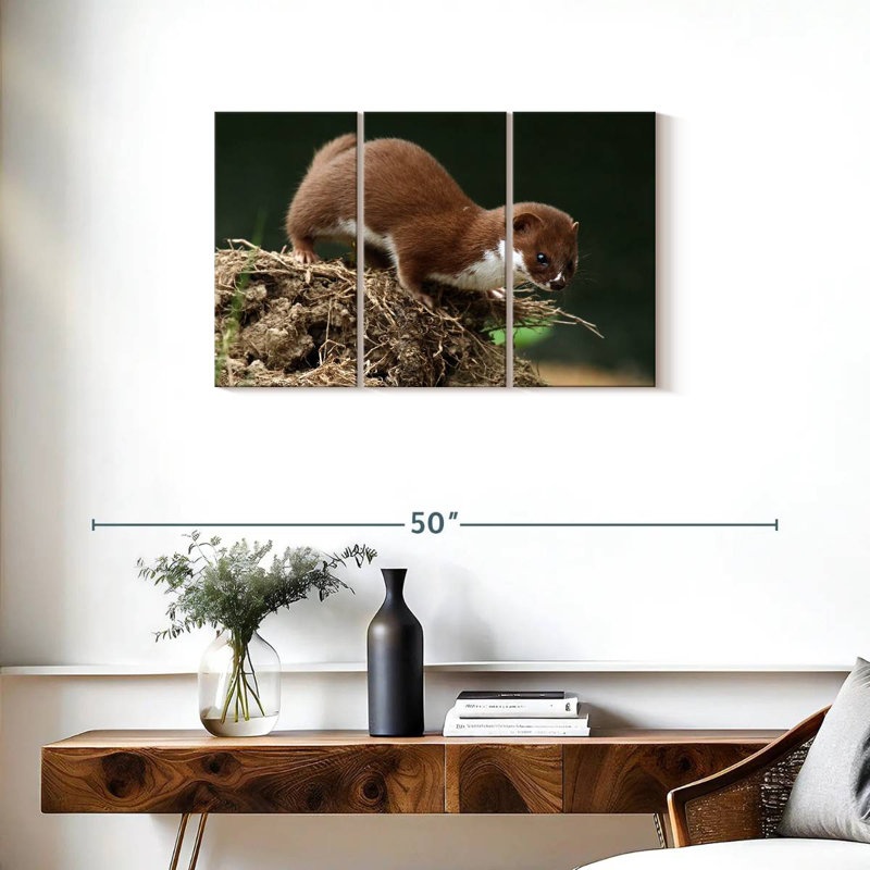 Food Hunting Weasel, 20" H x 33" W