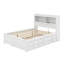 Lit plateforme double avec lit gigogne, tiroirs et port USB-1737664538