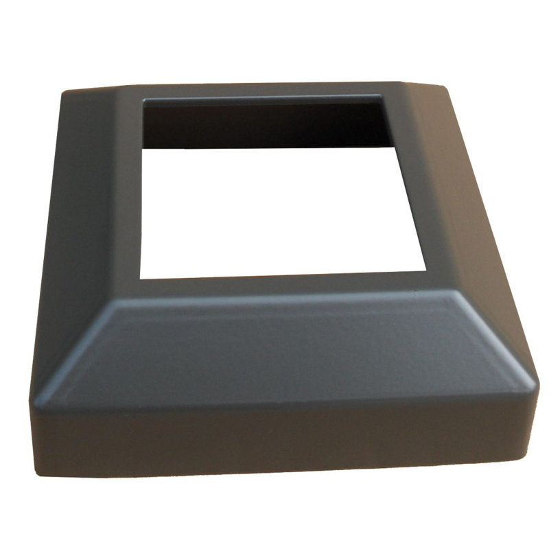 3 in. W Aluminum Post with Welded Base, 44" H x 3" W x 3" D, Bronze