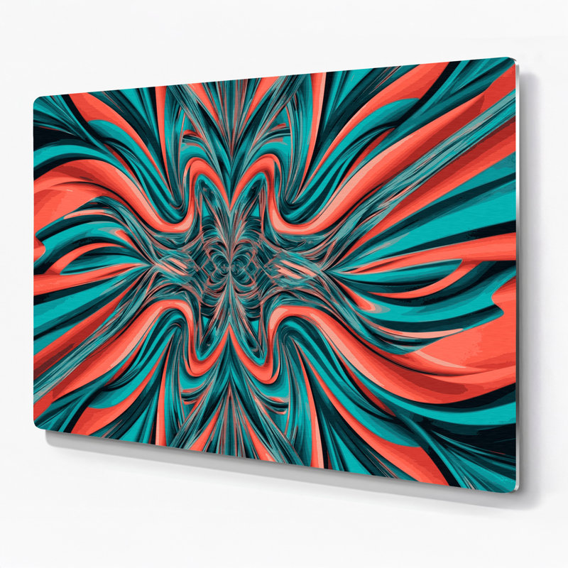 Art mural bleu op Op 15, H 240 po x l 288 po x P 0,05 po