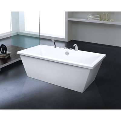 Bailey 66'' x 33'' Freestanding Soaking Bathtub