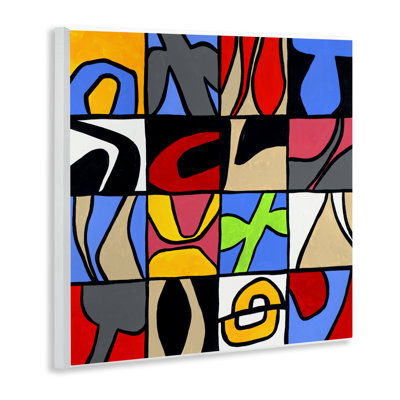 Alternating Contrast Shapes Abstraction Wall Plaque, design by Ruth Fromstein