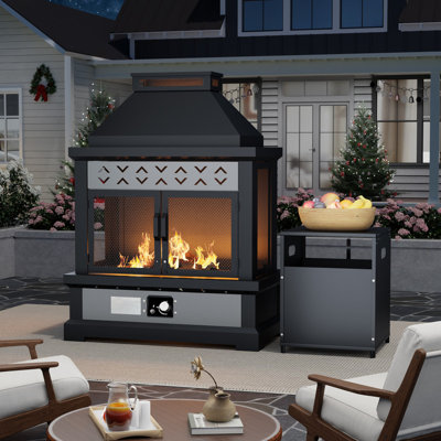 Outdoor Steel Gas Fireplace