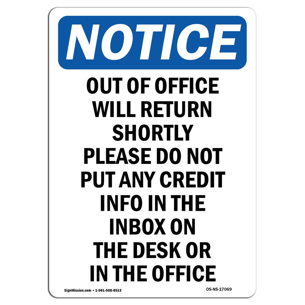 SignMission Out of Office Will Return Shortly Sign | Wayfair signmission-out-of-office-will-return-shortly-sign-wayfair