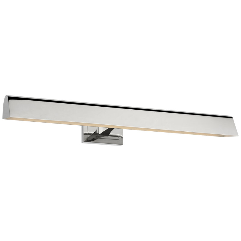 Aerin Dimmable LED Wall Mount Picture Light, 2500 Lumens, Polished Nickel, 2.75" H x 24" W x 8.25" D