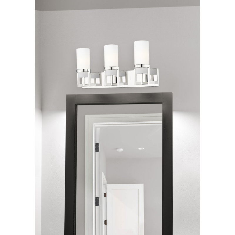 Loarine 3 - Light Dimmable Vanity Light, White, Polished Nickel
