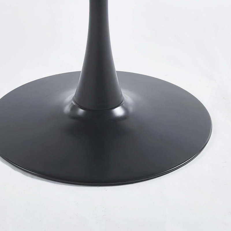 Table de salle à manger Bjarnheiur, Noir, Noyer, H 28,74 po x l 31,5 po x P 31,5 po