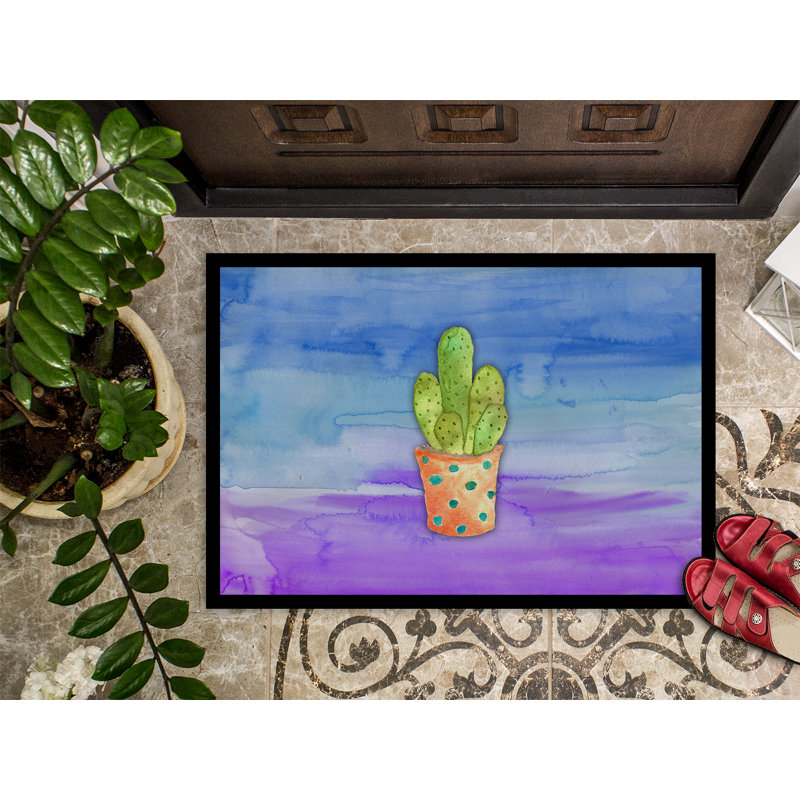 Tapis d'extérieur antidérapant Cactus, Rectangle 2 pi x 3 pi