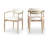 Eligah Vegan Leather Upholstered Dining Arm Chair-6766387-6766377