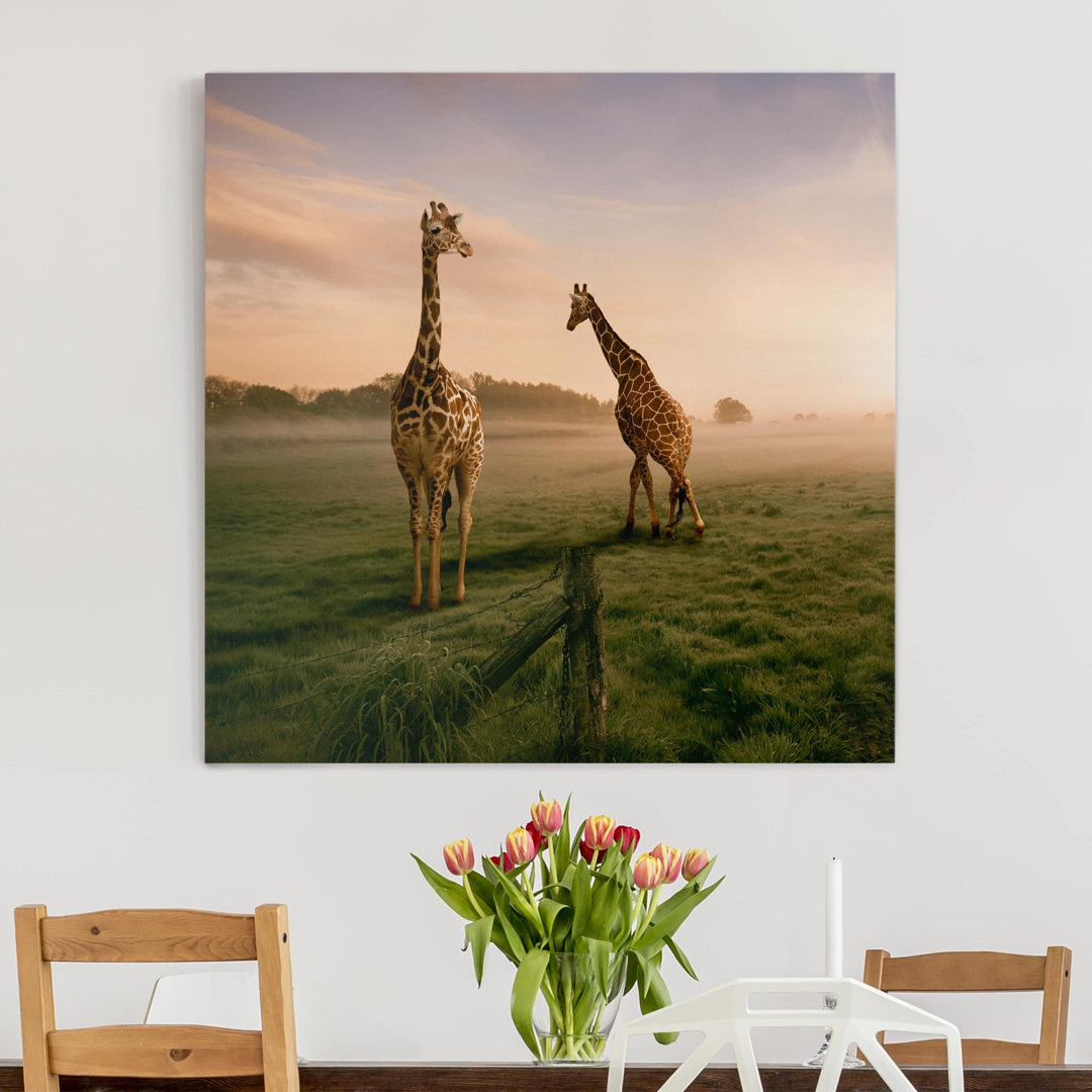 Leinwandbild Surreale Giraffen