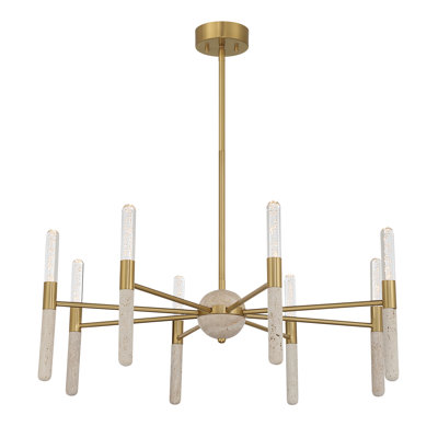 Elmora 8-Light Chandelier in Warm Brass