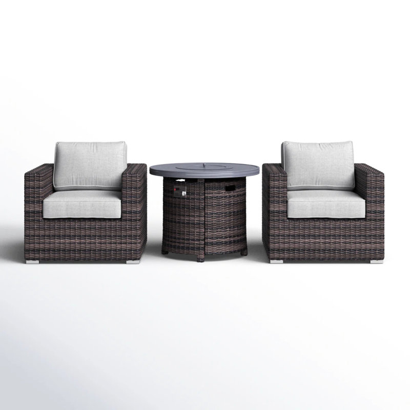 Patio avec foyer d'extérieur - 3 Modular Design, 55000`, Siège à gratter pour petits patios