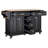 Kitchen Island With Rubber Wood Countertop, Mobile Cart With Storage And Drawers For Dining Room Convenience-1040525906
