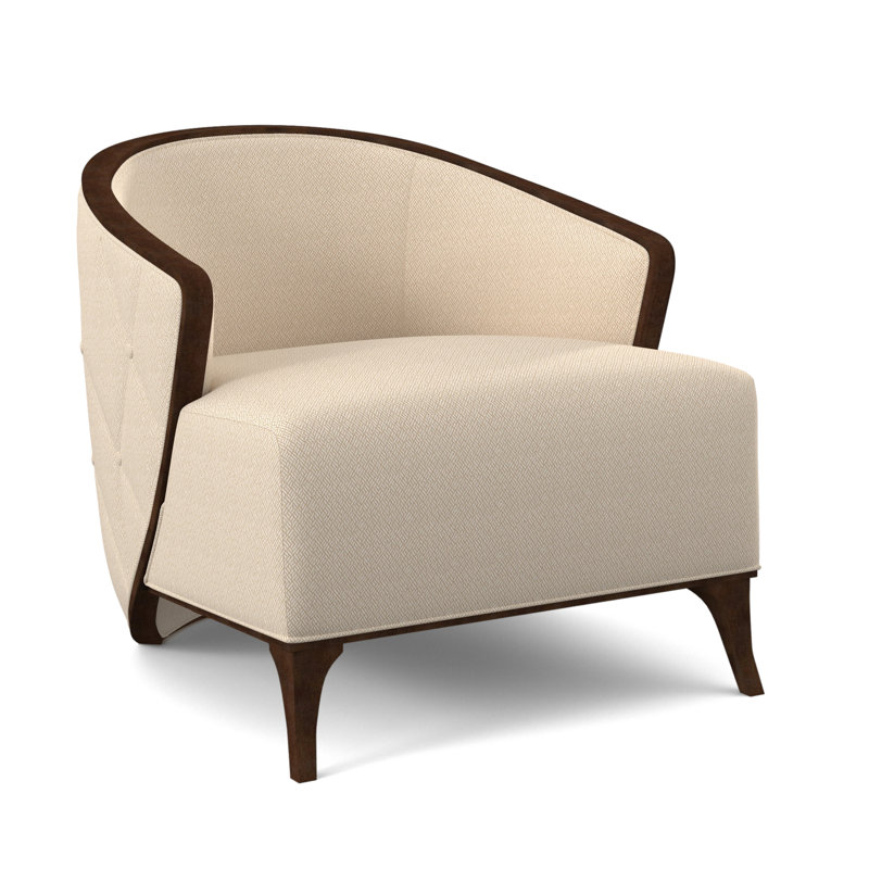 Penegrine Lounge Chair, Filigree Ivory, American Walnut