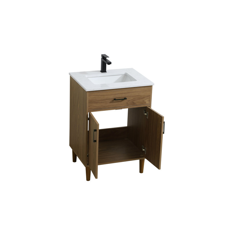 Meuble-lavabo simple 24 po Chandler, Noyer brun