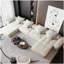 Modern Large Modular Sofa Set, Shiny Velvet Soft Pillow Sofa, with 8 Pillows, 8 DIY Assembly Patchwork Sofa, No Assembly Required, Beige-1704132939