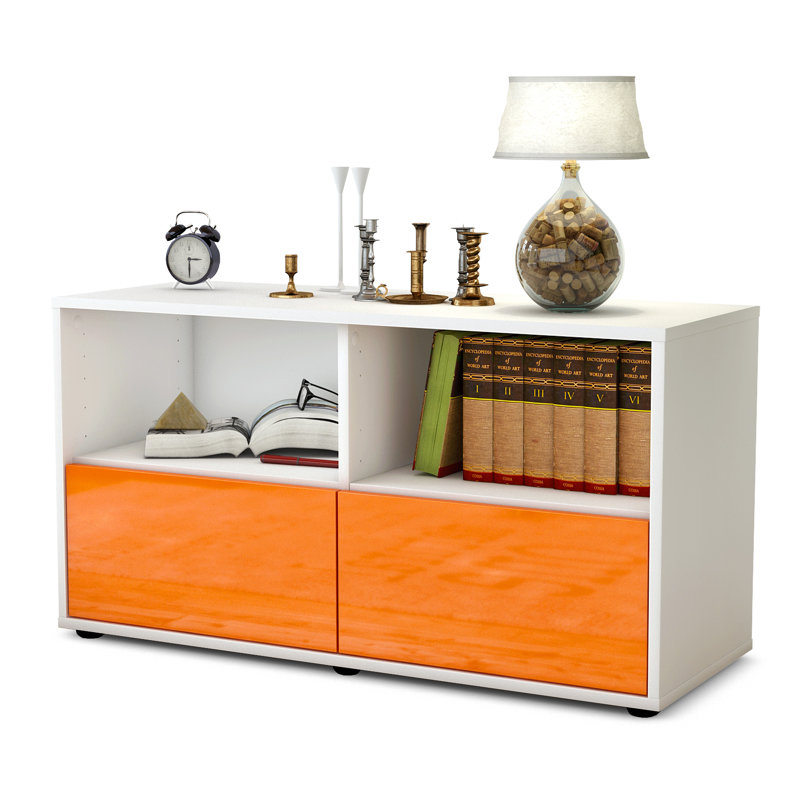 Oak Park 92cm Sideboard, White/Orange