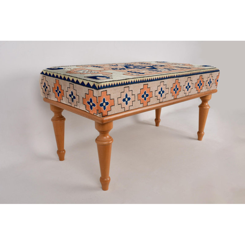Banc repose-pieds, banc rembourré, banc de tapis turc, banc Kilim, banc de décoration intérieure, banc fait à la main, banc de café, banc de table de salle à manger,