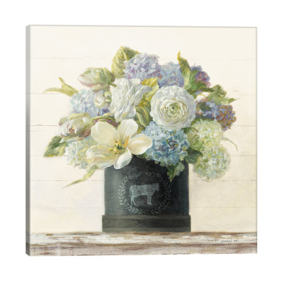 Tulips In Hatbox by Danhui Nai - Wrapped Canvas Giclée Art Print