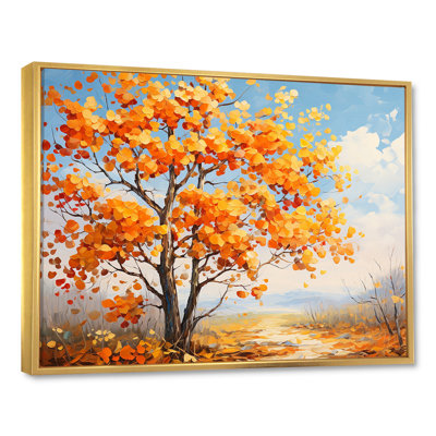 Orange American Basswood Essence IV - Tree Wall Art