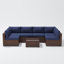 Ensemble de conversation modulaire en rotin 7 pièces avec coussins Algarin-1578095575