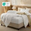  Ensemble de housse de couette 100% coton avec drap-housse - ensemble de literie tissé gaufré (ensemble de 4)-120539053-120677488