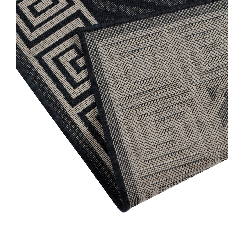 Tapis d'extérieur noir Furnish My Place, Rectangle de 2 pi x 3 pi