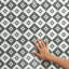 Mini carreau de céramique à motif de mur 4 po x 4 po Twenties Vertex