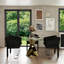 Chaise de salle à manger moderne avec accoudoirs Black Boucle