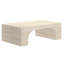 Table basse rectangulaire contemporaine en béton de qualité contractuelle ECC - Travertin